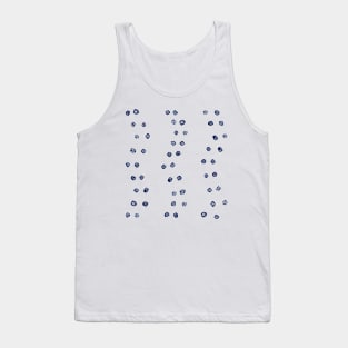 Shibori kanoko blue dot Tank Top